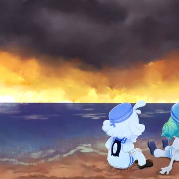 Storm by the ocean