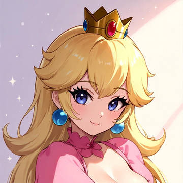 ピーチ姫 膨乳(AI生成)