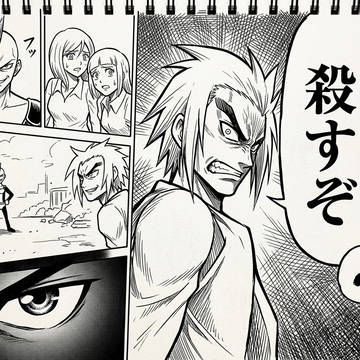 ジェミニにラフで漫画を描いてもらった。