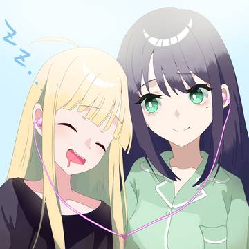かぐやと彩葉のペアイヤホン