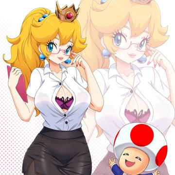 Peach as a secretary / ピーチ姫