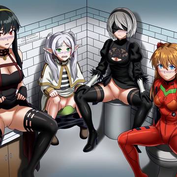 Yor Frieren 2b Asuka in bathroom