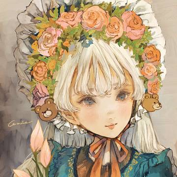 お花のヘッドドレス