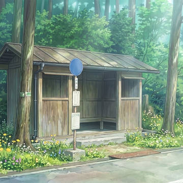 [時間差分アリ]バスの停留場の風景2