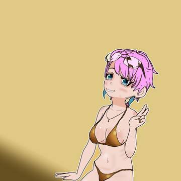 うちの子金色ビキニ(差分あり)