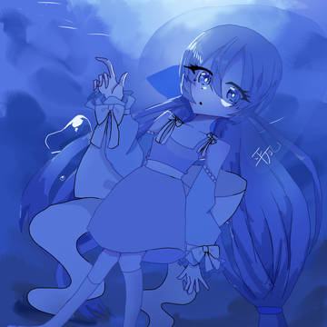 エナガコノハクラゲモチーフの女の子