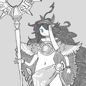 ビジュ良くて描いた白キャス