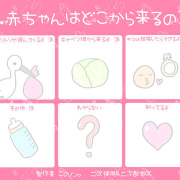 【テンプレ】赤ちゃんはどこから来るの?