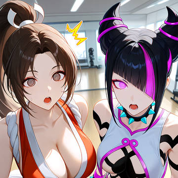 【リク絵】ペット化催眠　不知火舞,ジュリ
