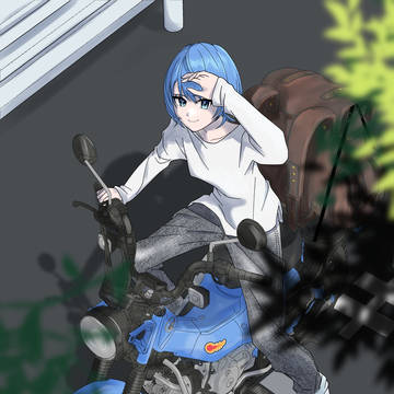 すいちゃんとバイク