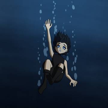 Mika’s first swim