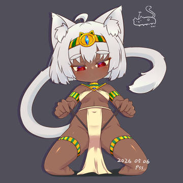 一年位前に流行った褐色エジプト猫耳ロリ