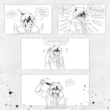 「なんってね。」