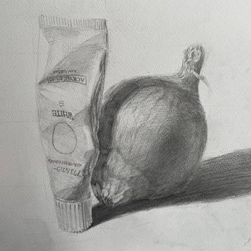 玉ねぎと絵の具