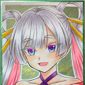 コピック色紙・月見ヤチヨ(超かぐや姫!)B