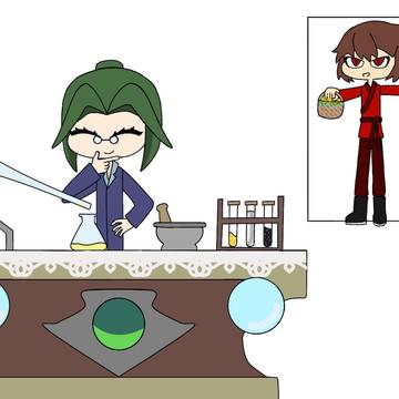 【OC/Q版/terraria】藥劑師的工作