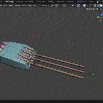 250mm triple turret
