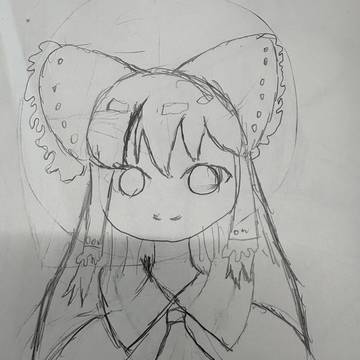 暇つぶしで描いた霊夢