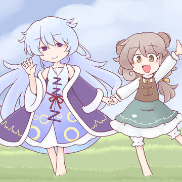 幻想少女大戦より、夢渡まくら&数え羊のメーコ
