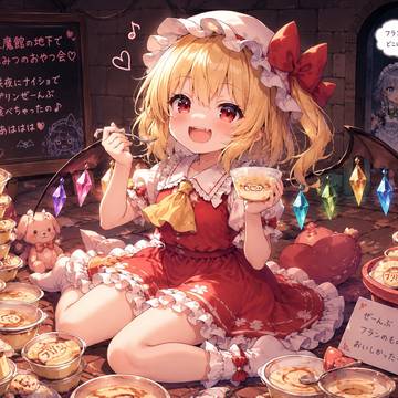 「紅魔館の地下でひみつのおやつ会♡」