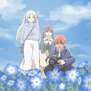 ネモフィラを鑑賞するフリーレン御一行