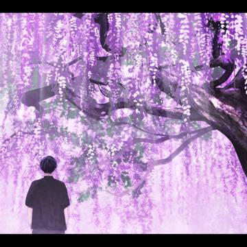藤色の空