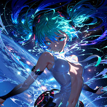 宇宙にいる初音ミク