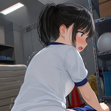バケツにおしっこする女の子