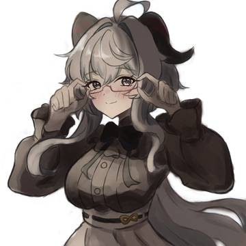 メガネくいってしてる甘雨ちゃん🐏🐏🐏