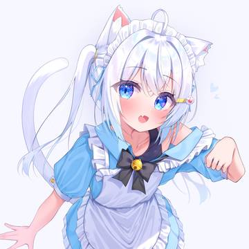 白ネコメイド