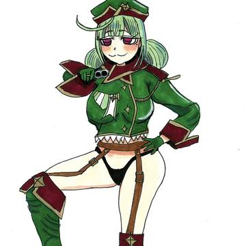 コスプレイヤーさん💞をモデルに描いたレオパルト💚(2枚目)