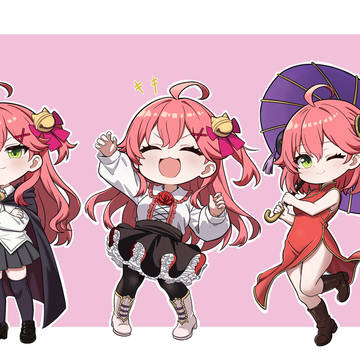 くぎゅうキャラコスみこちデフォルメ
