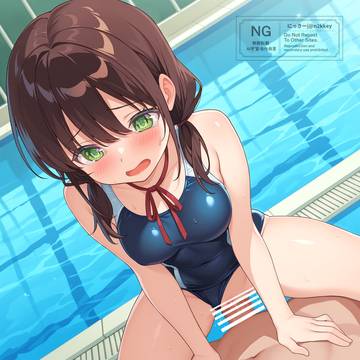 プールサイドでしちゃうスク水ちゃん