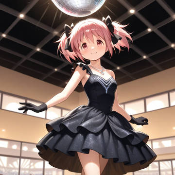 Madoka elegant black dress