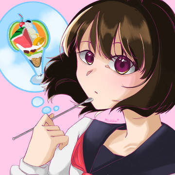 小佐内さんと夏限定トロピカルパフェ🍉