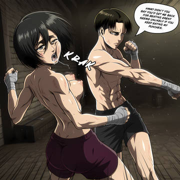 Mikasa vs Levi Bareknuckle FIght