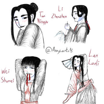 Ningyu, Zhenzhen, Shumei, Lanli