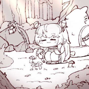 아침준비하는 디아나
