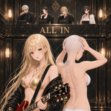 敗者剃髪オーディション『ALL IN』 金髪ギター女子エレナ