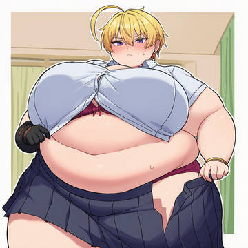 制服女子肥満化シリーズイラスト集