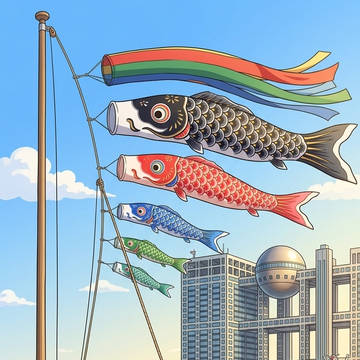 シブの鯉のぼり