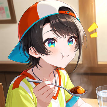 カレー食べてる大空スバル