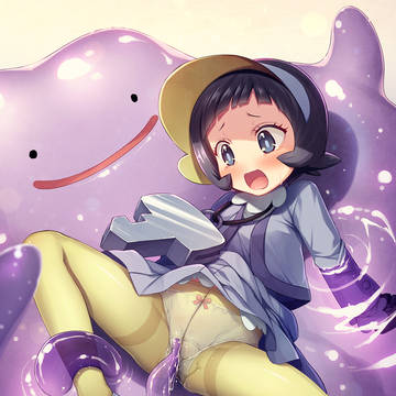 ポピーちゃんと戯れるメタモン