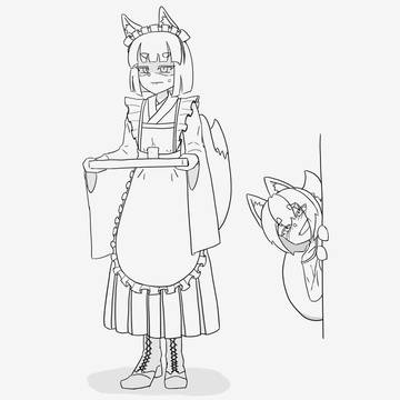 メイドにされるきつね