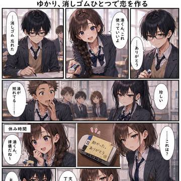 ゆかり、消しゴムひとつで恋を作る