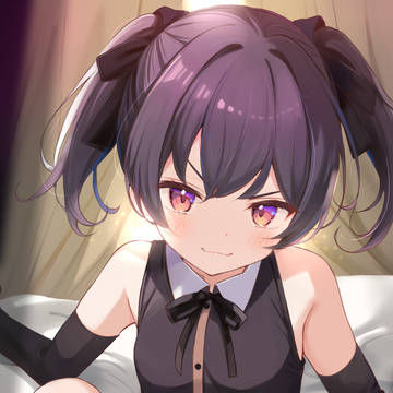 黒染めツインテール娘