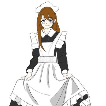 メイドさん描いた