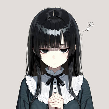 黒髪ぱっつんんちゃん