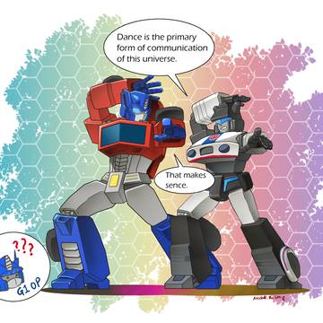 Cyberworld Optimus Prime and G1