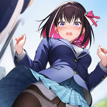 タイツあずきちゃんに　風のいたずら